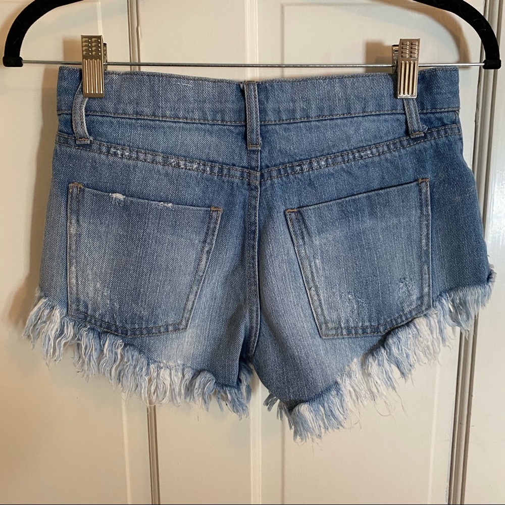 Pistola Medium-Wash Destroyed Denim Shorts - Picture 4 of 4